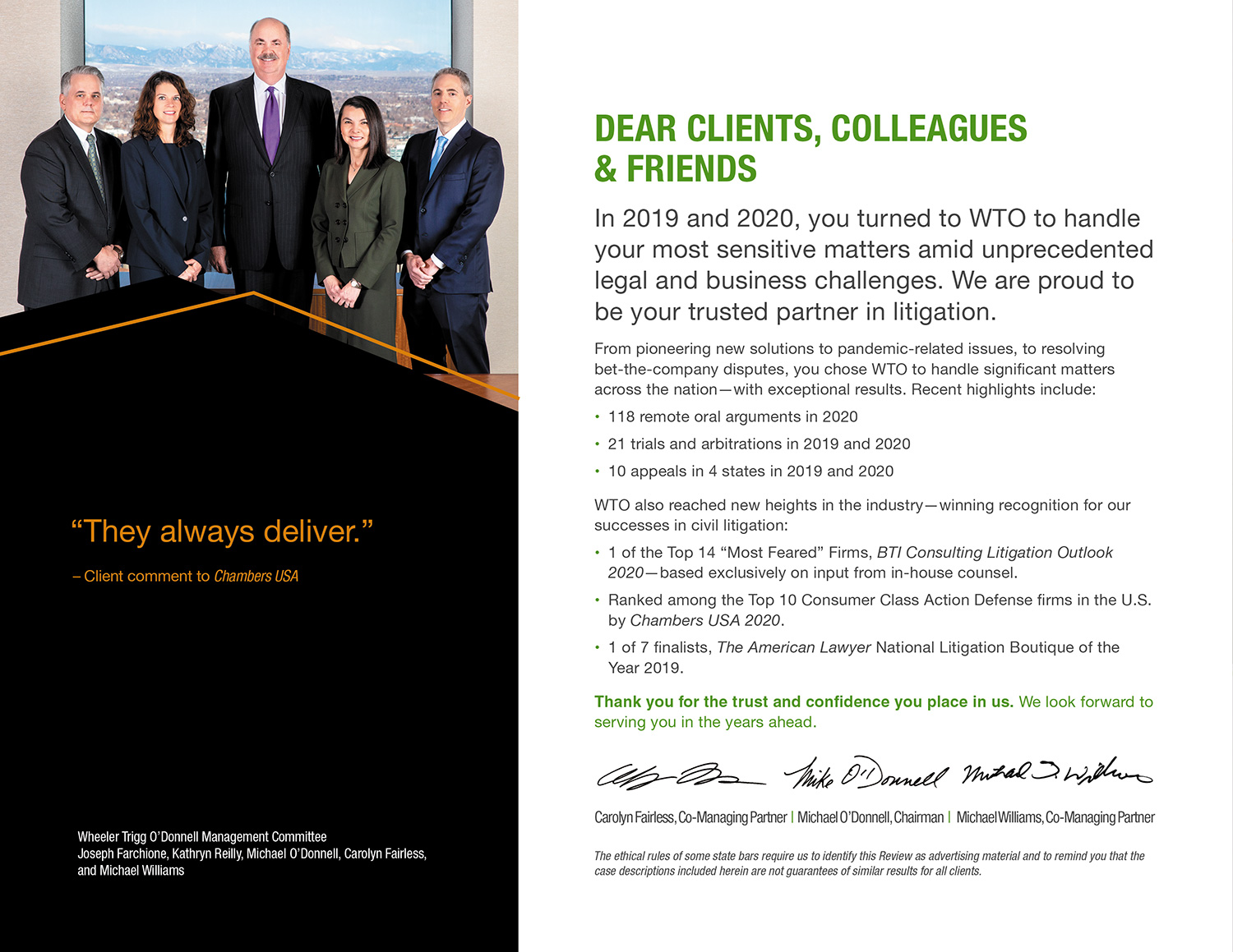 2019-2020 Year in Review - Download the PDF for Details